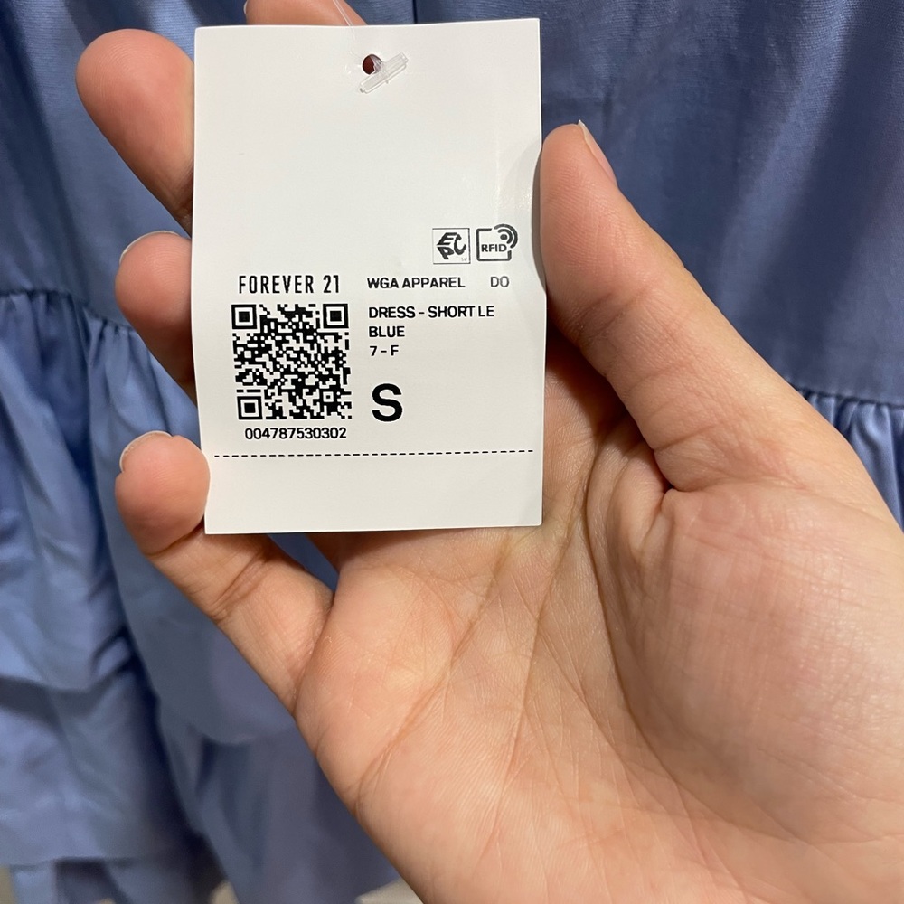 Blue Ruffle Dress - Picture 3 of 4